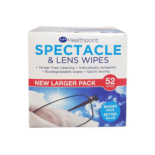 Healthpoint Spectacle Wipes Ind 52pk