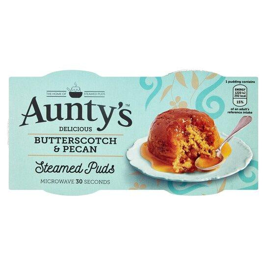 Aunty's Butterscotch & Pecan Steamed Puddings 2 x 95g