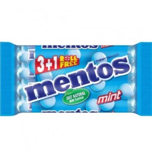 Mentos Mint 3+1 Free (Natural Mint) 3pk