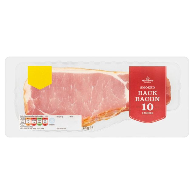 Morrisons Smoked Back 10 Bacon Rashers 300g