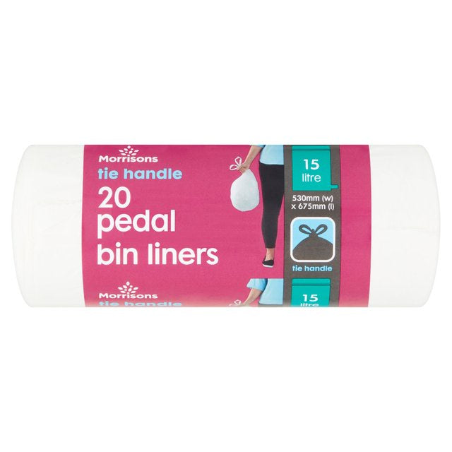 M Tie Handle 15L Pedal Bin Liners 20pk