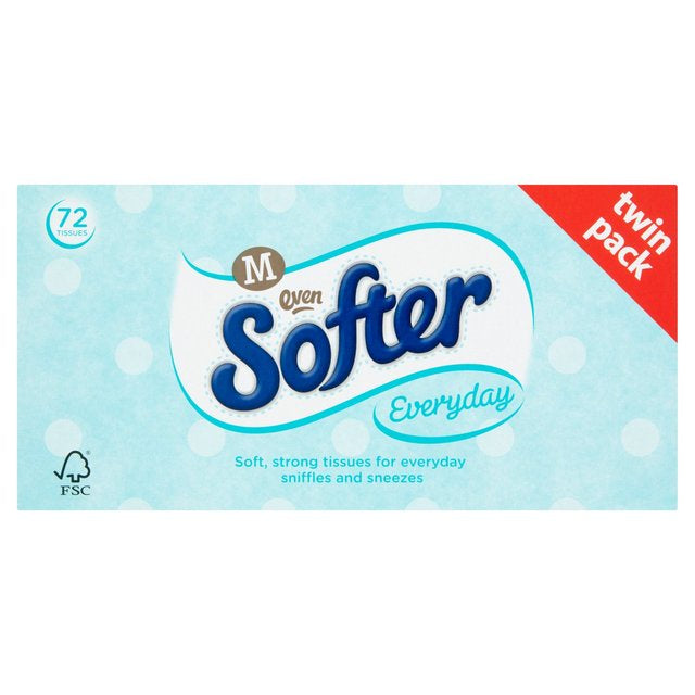 Morrisons 72 Regular 3Ply Facial Tissues Twin 2pk