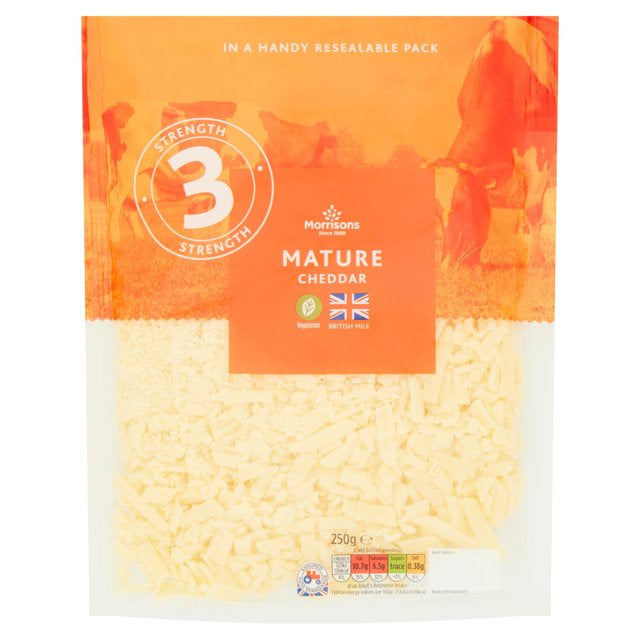 Morrisons Grated White Mature Cheddar 250g