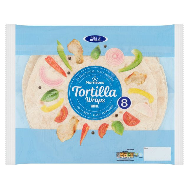 Morrisons Wholemeal Tortilla Wraps 8pk