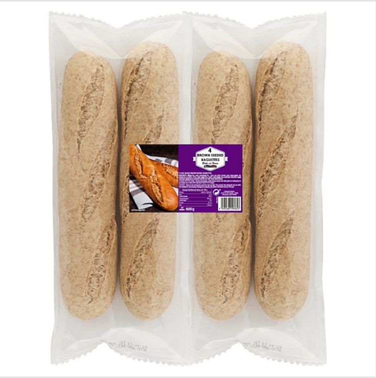 Menissez Brown Seeded Baguettes 4pk