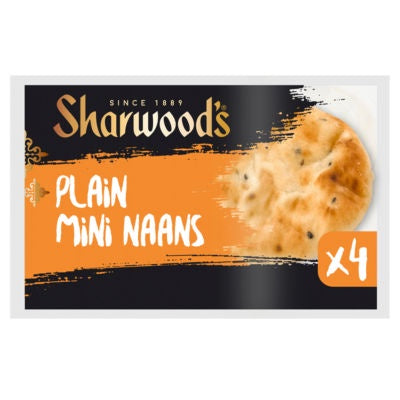 Sharwoods 4 Plain Mini Naans