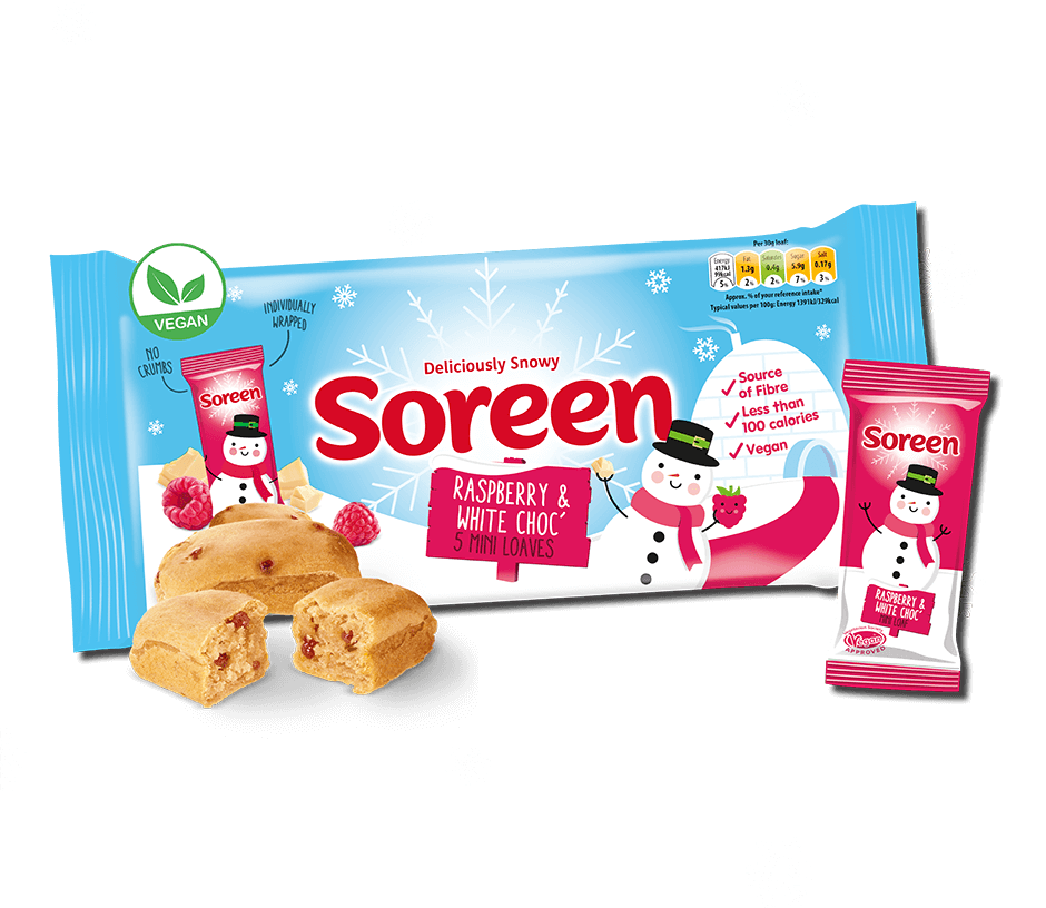 Soreen Raspberry White Chocolate Mini Loaves 5pk