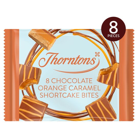 Thorntons Chocolate Orange Caramel Shortcake Bites 8pk