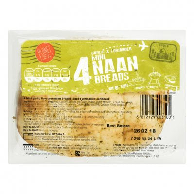 Planet Deli Mini Garlic & Coriander Naan 4pk