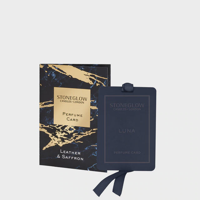 Luna - Leather & Saffron - Perfume Card