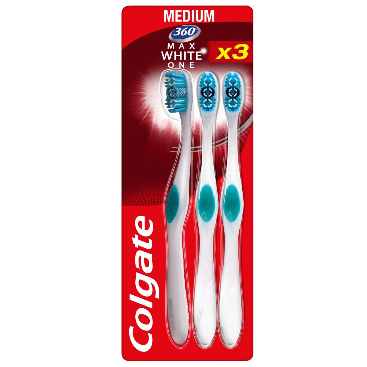 Colgate Toothbrush 360 Max White One Medium  Triple Pack