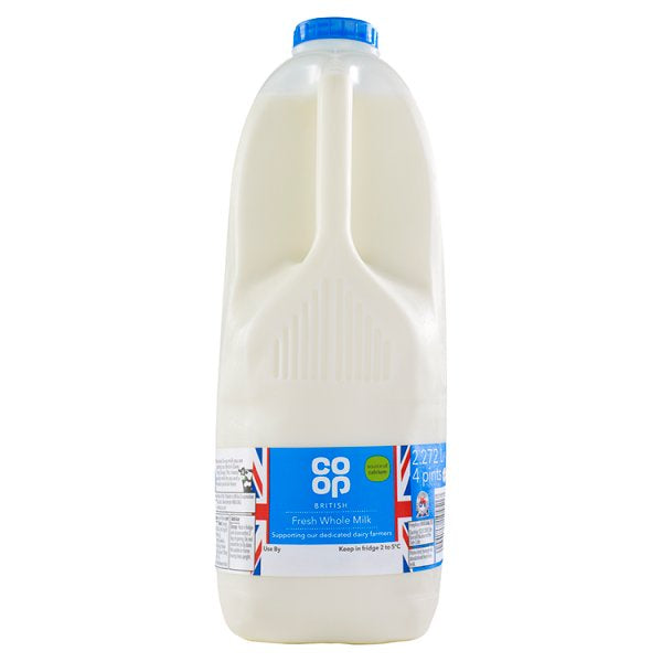 Co op Organic Whole Milk 2.27L