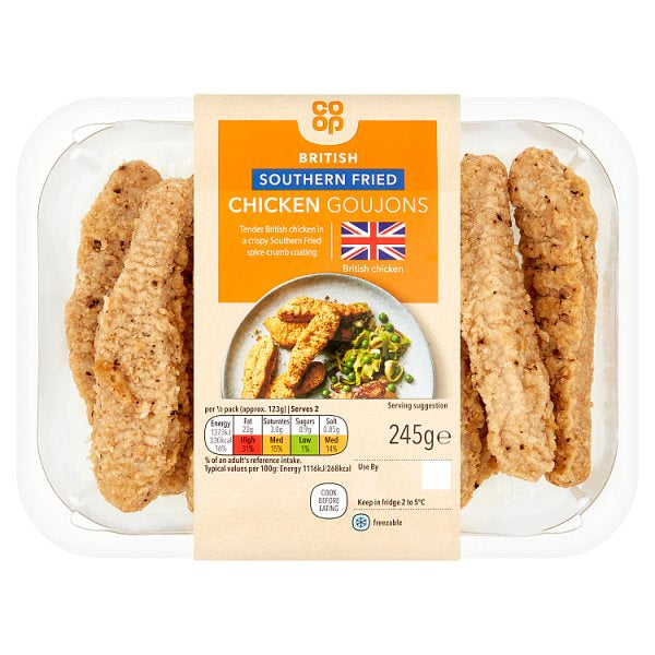 Co op British Southern Fried Chicken Goujons 245g