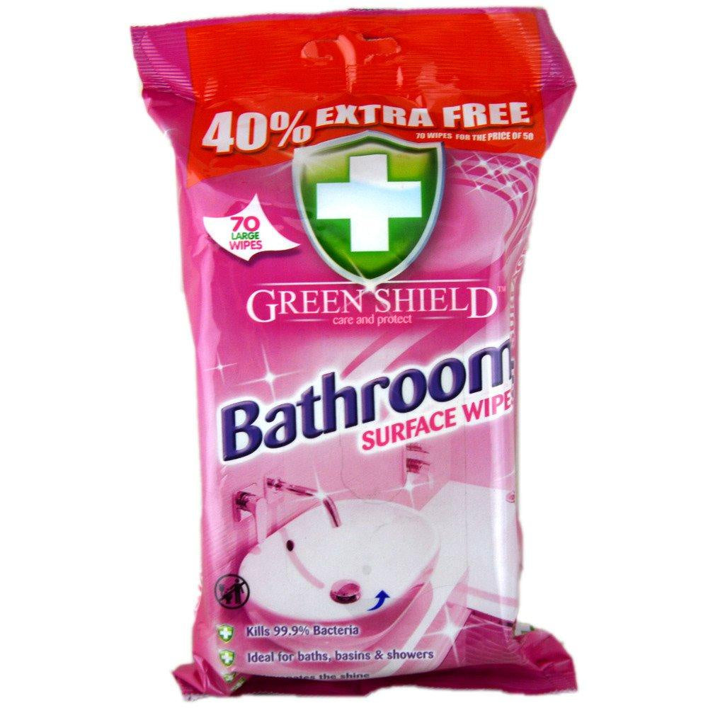 Greenshield Bathroom Surface Wipes 70pk