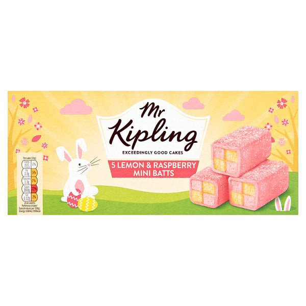 Mr Kipling Lemon & Raspberry Mini Battenbergs 5pk