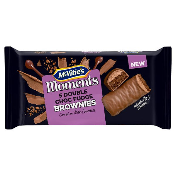 McVities Moments Double Chocolate Fudge Brownies 5pk