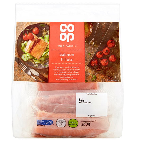 Co op Wild Pacific Salmon Fillets 360g