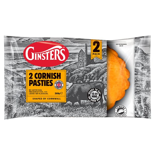 Ginsters 2pk Cornish Pasties 130g