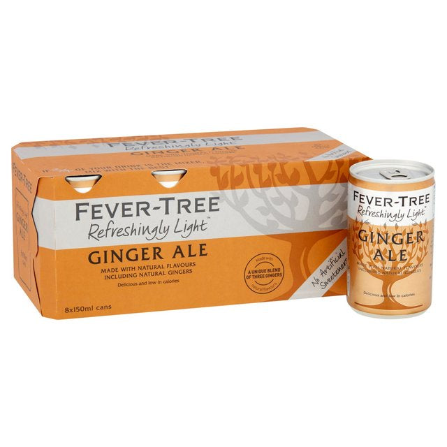 Fever Tree Refreshingly Light Ginger Ale 8 x 150ml