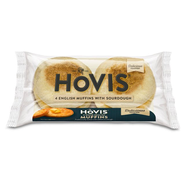 Hovis 4 White English Muffins