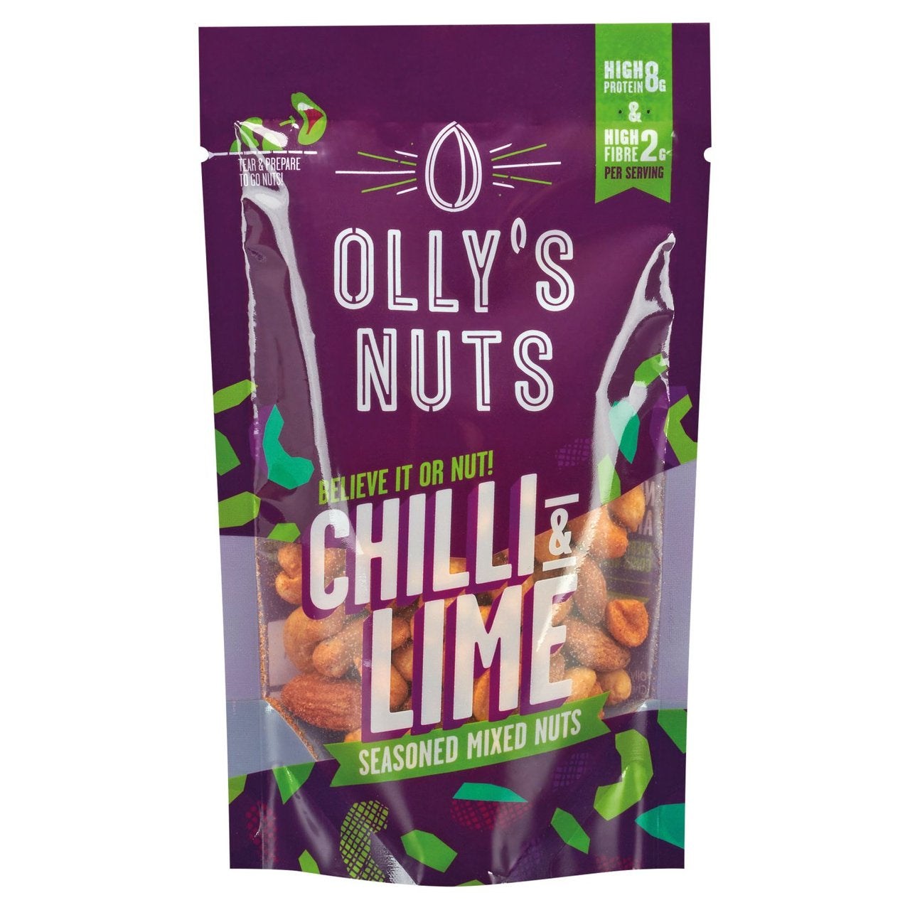 Ollys Nuts Chilli & Lime Seasoned Mixed Nuts 100g