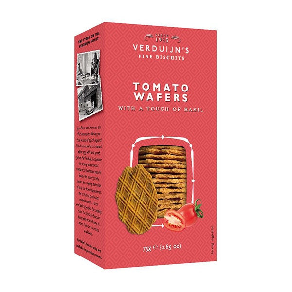 Verduijns - Savoury Cheese Wafers with Tomato & Basil 75g