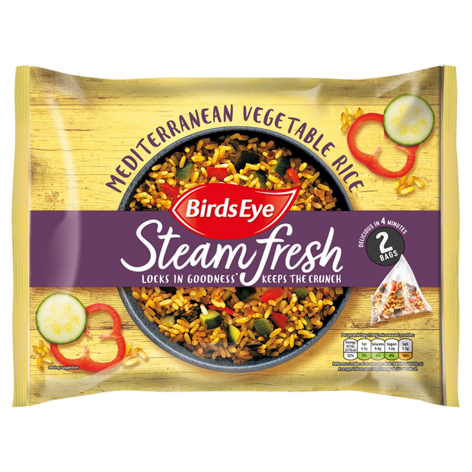 Birds Eye Rice Fusion Mediterranean 2pk 380g