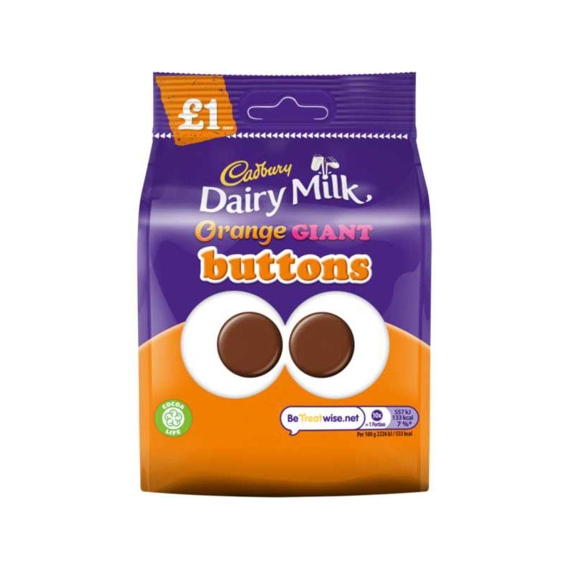 Cadbury Dairy Milk Giant Orange Buttons 95g