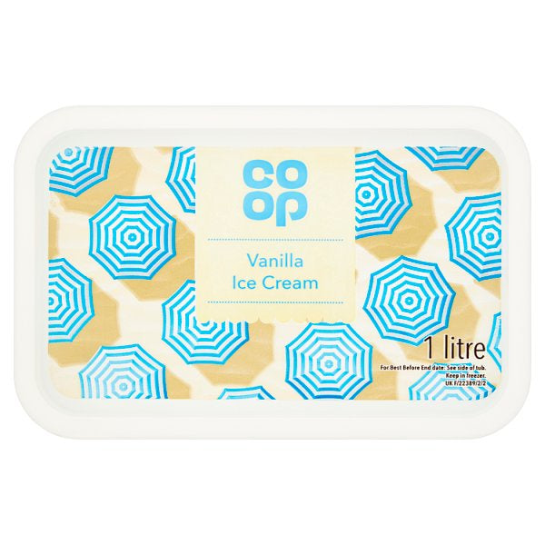 Co op Vanilla Soft Scoop Ice Cream 1ltr