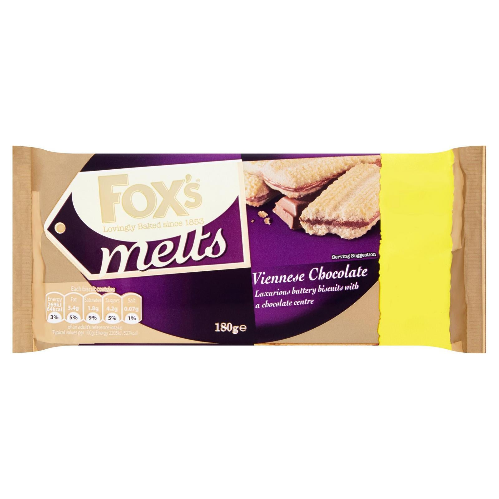 Fox's Viennese chocolate melts 180g