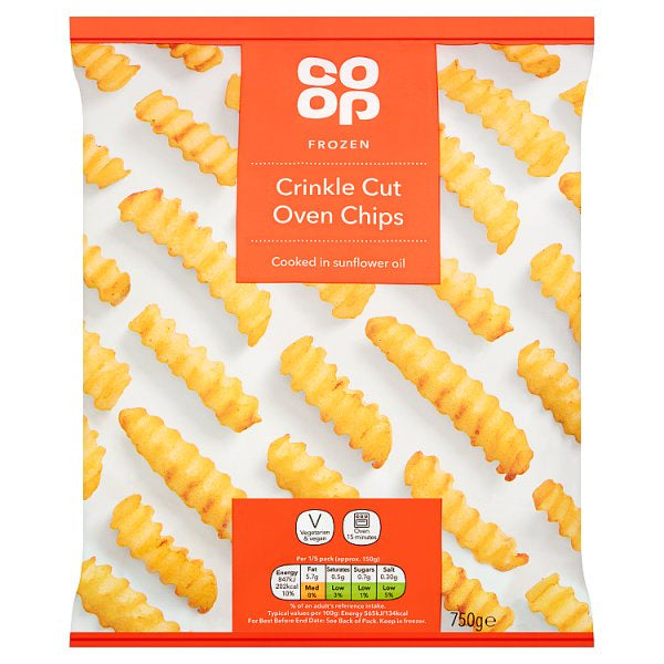 Co op Crinkle Cut Oven Chips 750g