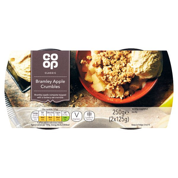 Co Op Bramley Apple Crumbles 2 x 125g