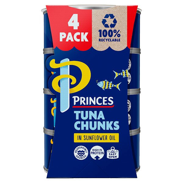 Princes Tuna Chunks in Sunflower Oil 4x145g