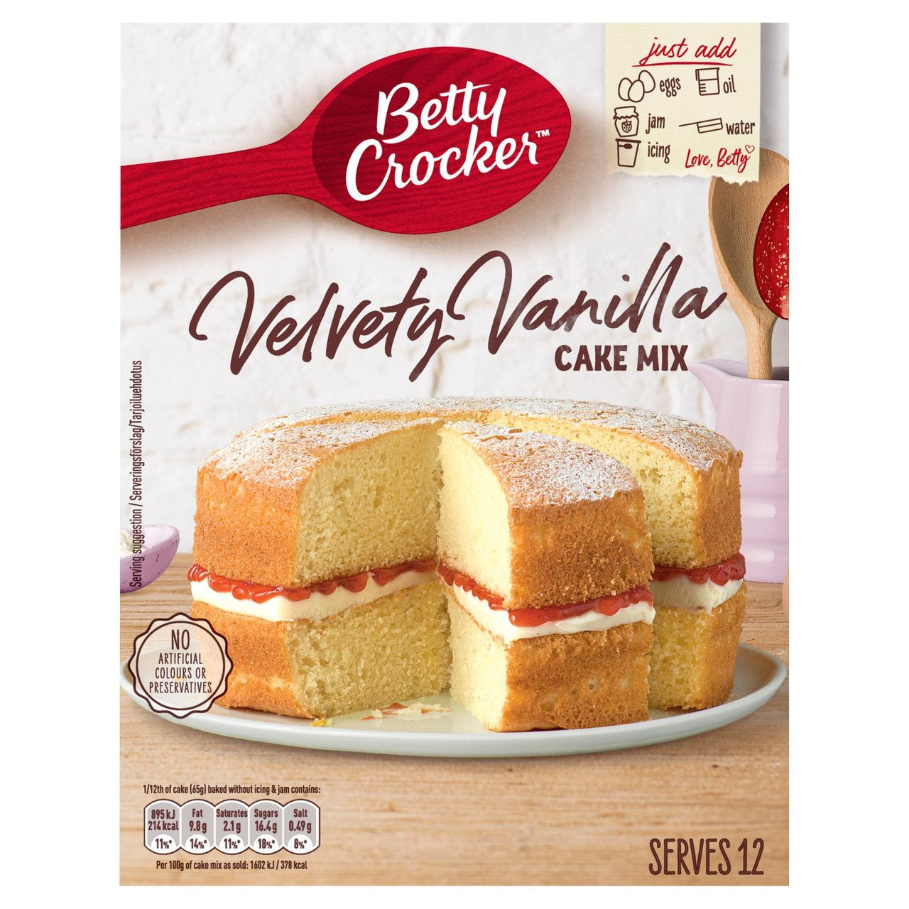 Betty Crocker Velvety Vanilla Food Cake Mix 450g