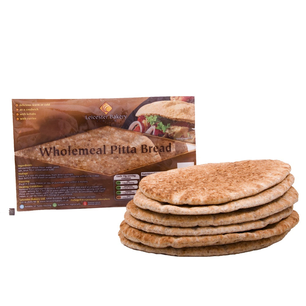 Leicester Bakery Wholemeal Pittas 6pk