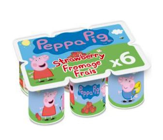 Peppa Pig Strawberry Kids Yogurt Pots 6 x 45g