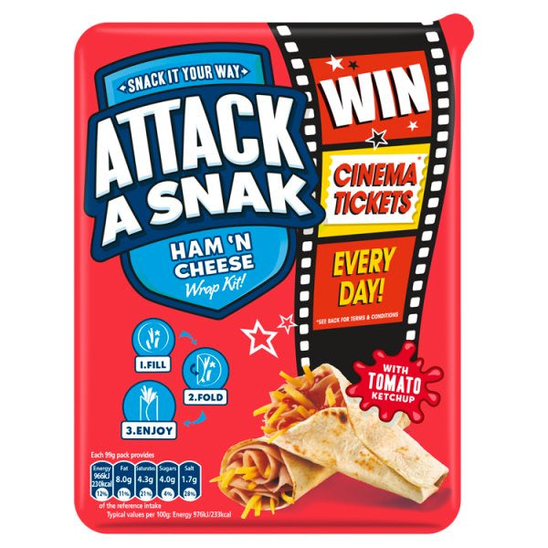 Attack-A-Snack Ham & Cheese 99g