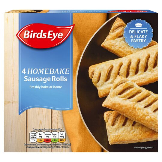 Birds Eye 4 Homebake Sausage Rolls 360g