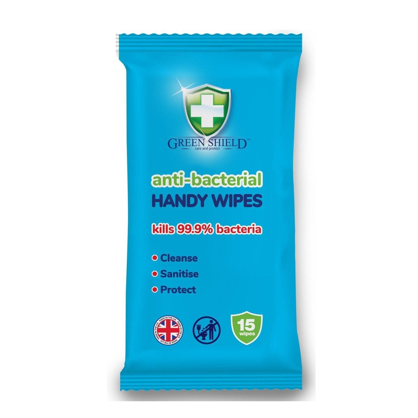 Greenshield Anti Bac Handy Wipes 15pk