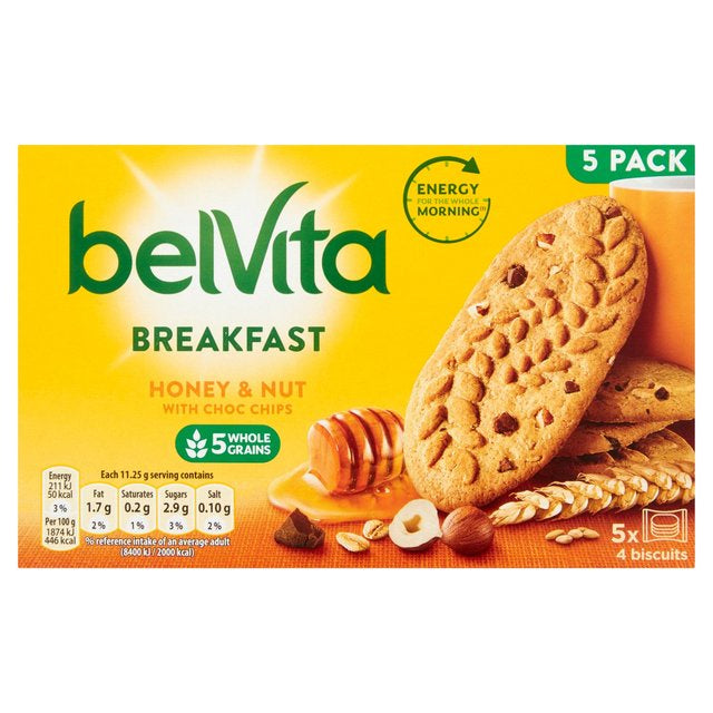 Belvita Breakfast Honey and Nuts 5 x 11.25g