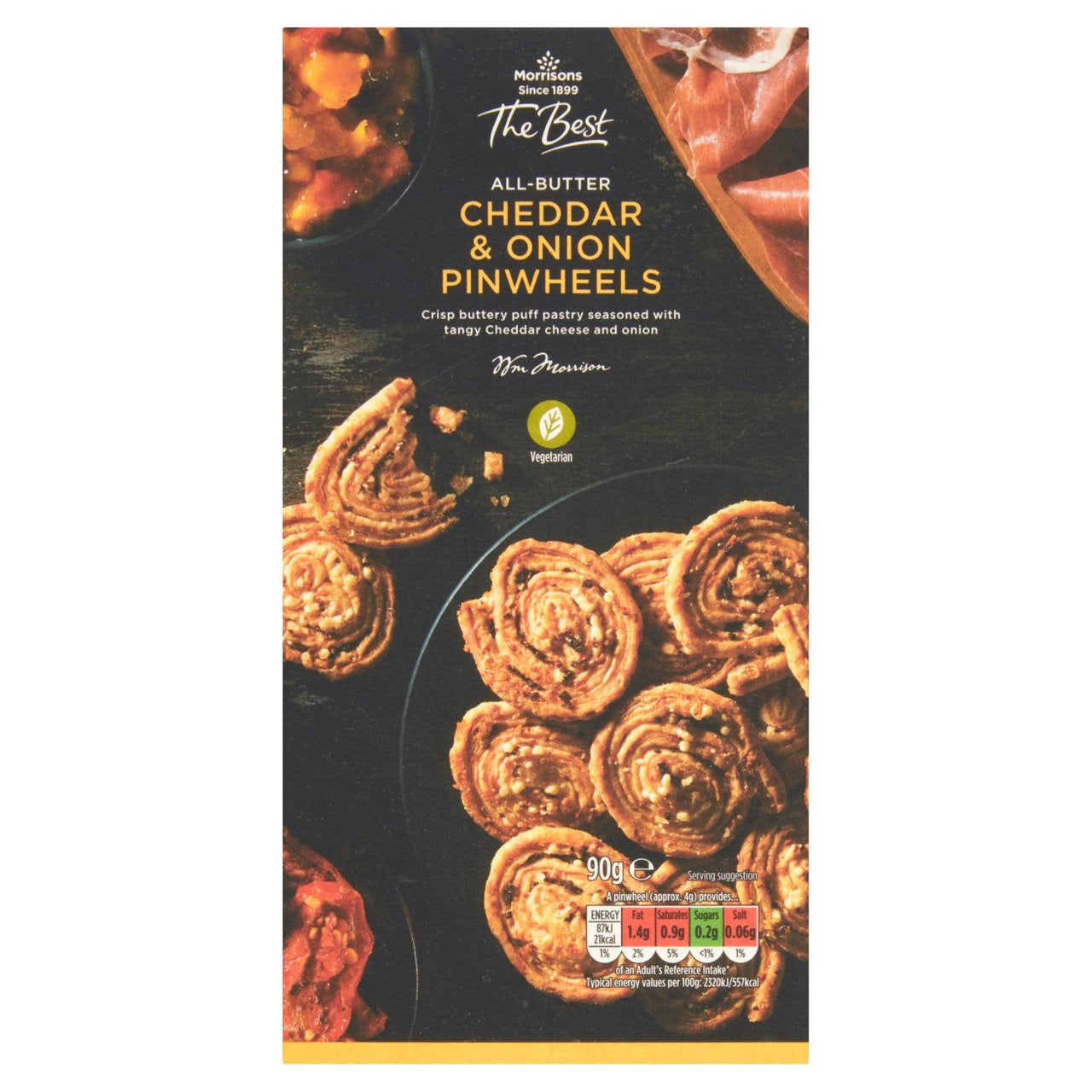 Morrisons The Best Cheddar & Onion Pinwheels 90g