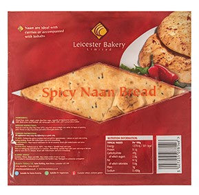 Leicester Bakery Spicy Naan Breads (Large) 4pk