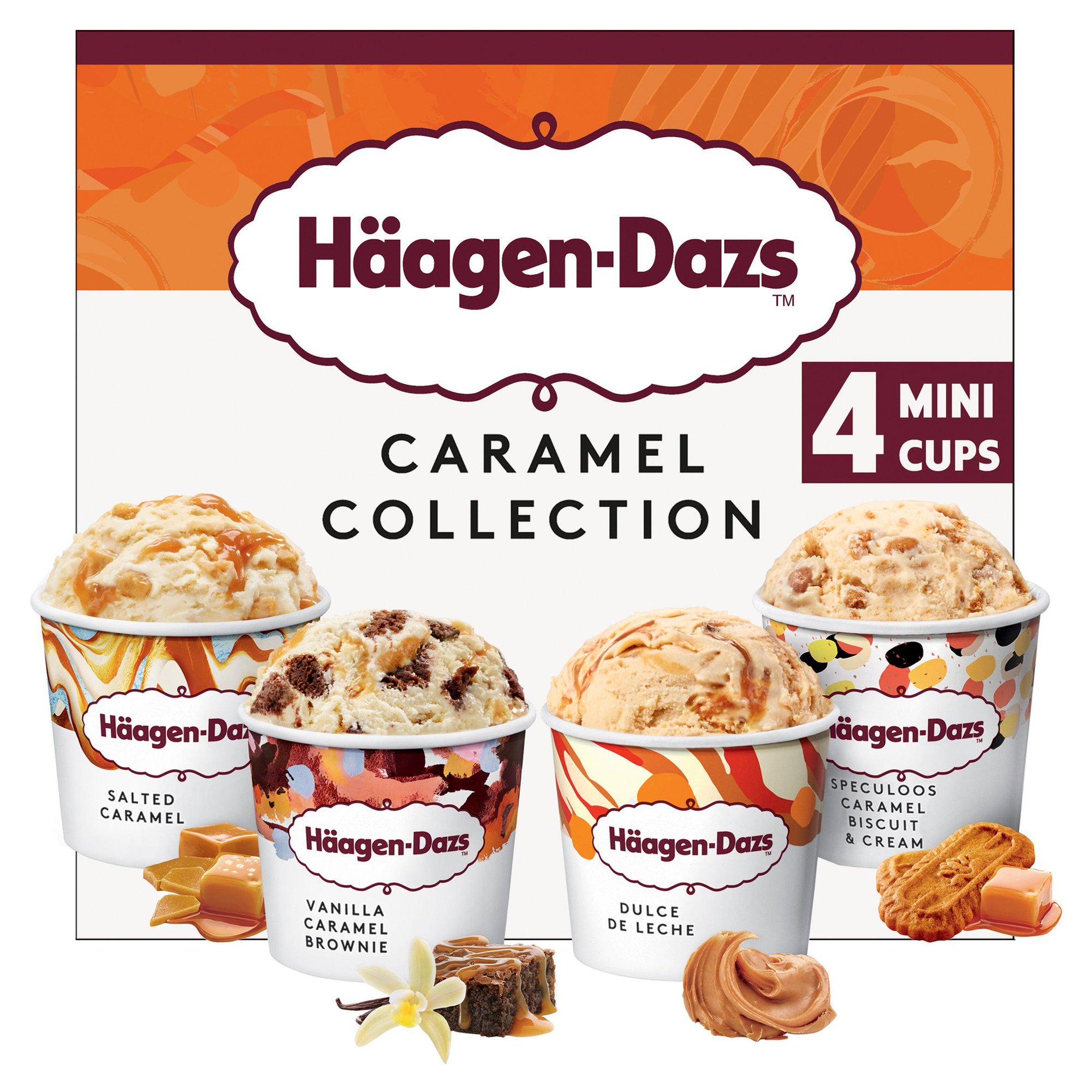 Haagen-Dazs Caramel Collection Mini Cups 4 x 95ml