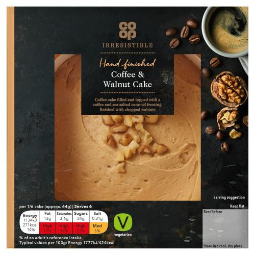 Co op Irresistible Coffee & Walnut Cake (Serves 6)