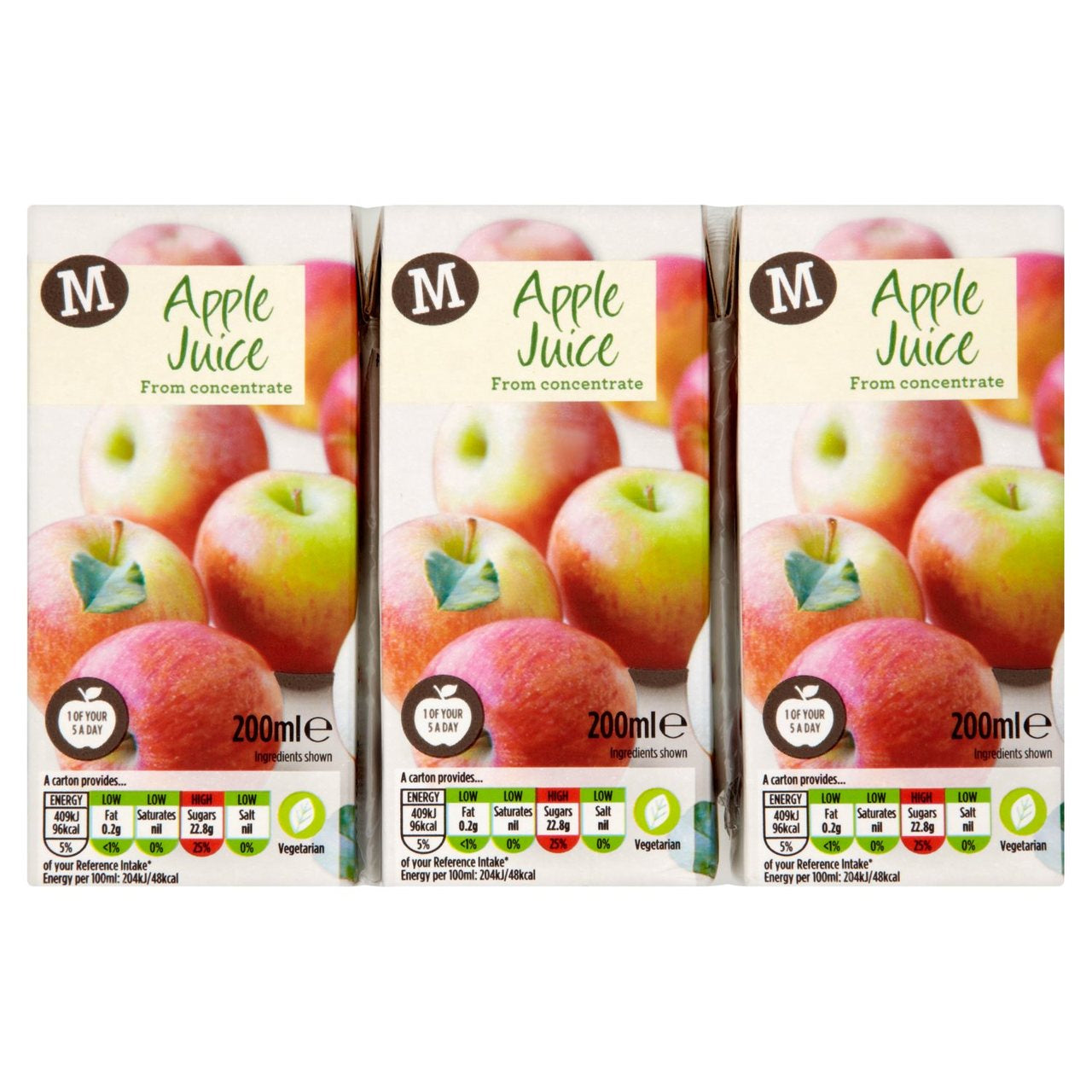 M Apple Juice 3 x 200ml