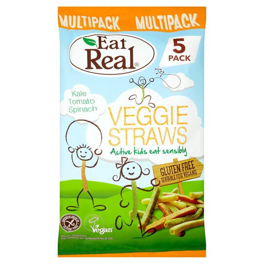 Eat Real Veggie Straws 5pk 100g