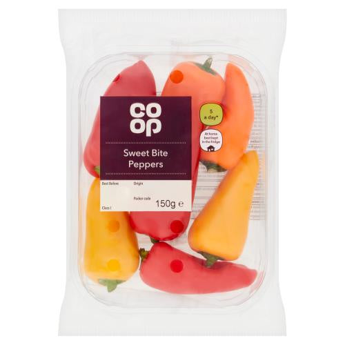 Co op Sweet Bite Peppers 150g