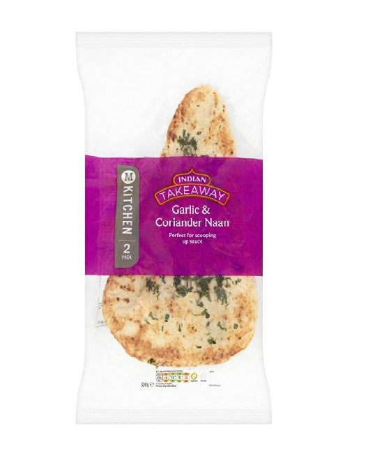 Morrisons Takeaway Garlic & Coriander Naan 2pk