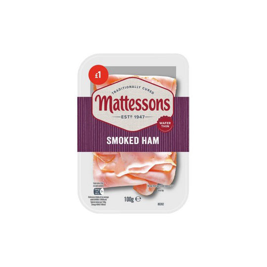 Mattessons Smoked Ham Wafer Thin 100g