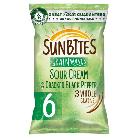 Walkers Sunbites Crisps Sour Cream & Black Pepper 6 x 25g